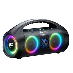 120W Wireless Dual Speaker Built-in Breathing Light IPX7 Waterproof Loud Stereo Portable Deep Bass for Outdoor