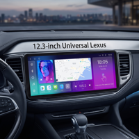 Écran multimédia GPS OLED Android 12,3 pouces universel pour voiture Lexus avec CarPlay, aide au recul et amplificateur