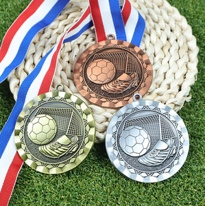 Medalla Deportiva Personalizada para Maratón, Fútbol, Judo, Taekwondo, Gimnasia, Trofeo de Metal Dorado con Cinta - Product Image 2