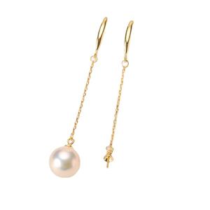 Accesorio de Plata S925 para Perlas DIY, Cuentas Redondas de 7-10 mm, Soporte Vacío para Pendientes 2819 con Decoración Plateada Simple, Gancho para Pendientes - Product Image 3