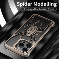 Nouvelle coque de téléphone en alliage d'aluminium électroplaqué de luxe, antichoc, avec support de caméra et dissipation thermique pour 17/16/14/13/15 ProMax