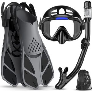 Premium vista panoramica Dry Top per lo Snorkeling per adulti Anti-appannamento Anti-perdite in Silicone maschera subacquea Set per Snorkeling 4-in-1 per gli uomini - Product Image 1