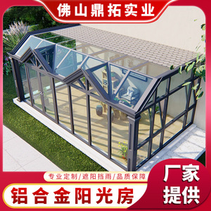 Solárium de Estilo Europeo con Techo de Vidrio Templado, para Jardín, Patio o Terraza, con Marco de Aluminio y Alta Transmitancia de Luz - Product Image 5