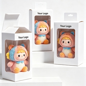 Boîte cadeau rigide personnalisée avec fenêtre transparente pour l'emballage et la présentation de jouets en peluche de dessins animés, avec impression de logo - Product Image 2