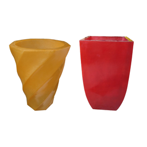 Jardinière rectangulaire de grande taille pour l'extérieur, en fibre de verre FRP, légère, durable, pour jardin, bac à fleurs - Product Image 1