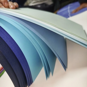 Papier cartonné épais <span class=keywords><strong>160g</strong></span>-180g, écologique, recyclable, pleine couleur, grandes feuilles, dégradé coloré, Macaron Modilan, pour la maternelle - Product Image 6