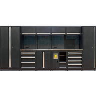 Banc de travail en acier SPCC avec armoire à outils, chariot de rangement robuste 13 compartiments, capacité de charge 450 kg, OEM ODM OBM, pour atelier industriel 13