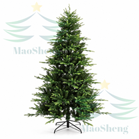 Arbre de Noël artificiel MaoSheng Big Snow White de haute qualité en cèdre, mélange PE+PVC, réaliste, à branches complètes, écologique, blanc chaud