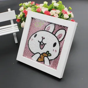 Wholesale Factory Price Diamond Painting Children DIY Handmade Art Including Frame Table Set Table Cartoon Series White Rabbit