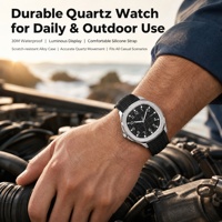 Montre-Bracelet Carrée de Luxe à Quartz Sr626sw avec Mouvement Japonais Citizen, Dos en Acier Inoxydable 316L, Personnalisable avec Votre Logo, pour Homme