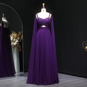 Sharon Said SF090 Elegante <span class=keywords><strong>Abito</strong></span> <span class=keywords><strong>da</strong></span> <span class=keywords><strong>Sera</strong></span> Arabo in Chiffon <span class=keywords><strong>Fucsia</strong></span> con Maniche a Mantella Giallo per Matrimoni e Feste Femminili Non Disponibile - Product Image 5