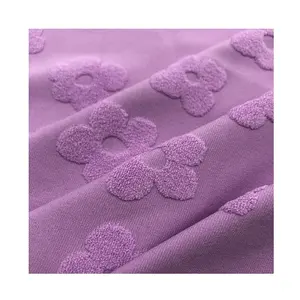 OEM ODM knitted soft terry flowery polyester spandex fabric for swimwear bikini beachwear costume floral textile telas