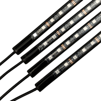 Lumière LED néon pour l'ambiance de la voiture, contrôle par application/télécommande/voix, bande lumineuse flexible RGB pour voiture, 12 LED, 12V 5V USB, lumière d'ambiance