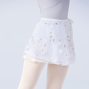 Nouvel arrivage jupe de <span class=keywords><strong>Ballet</strong></span> 2 couches motif fleuri jupe de danse - Product Image 5