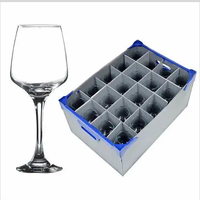 Boîtes de rangement pour verrerie, boîte de rangement en plastique pour verres à vin, bac de rangement empilable en plastique pour bouteilles, bac de retournement en PP