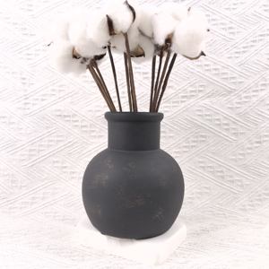 مزهرية طاولة ريفية بسيطة من الفخار الأسود من ديكورويل للزهور المجففة وديكور المنزل الريفي - Product Image 6