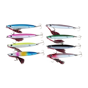 Vente en gros de leurres métalliques à coulée lente de 7g et 30g, 8 couleurs, pour la pêche en bateau en <span class=keywords><strong>mer</strong></span>, ciblant le marlin, le snapper et la truite, avec hameçons - Product Image 2