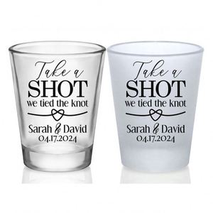 Custom Logo 3D Wedding Shot Glasses Decals Waterproof Glass UV DTF Cup <b>Wrap</b> Transfer Stickers Wedding Favors - Product Image 1