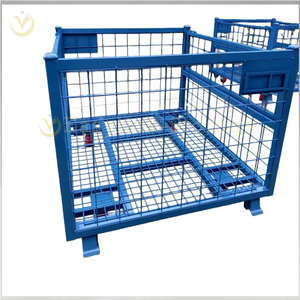 Yilian-toz kaplama katlanabilir Metal çelik tel örgü sandık geri dönüşümlü soğuk depolama kargo konteyner OEM tedarikçisi - Product Image 3