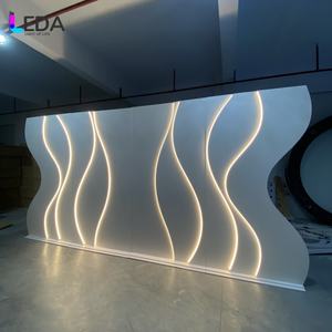 LEDA azul curvo LED telón de fondo luminoso RGB decoración fiesta suministros telón de fondo soporte para eventos de boda - Product Image 6