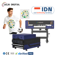 Impresora DTF Fedar 2*I3200 con cabezales FD60 de 60 cm, con tintas de impresión DTF, película PET de transferencia para impresión de logotipos personalizados en prendas.