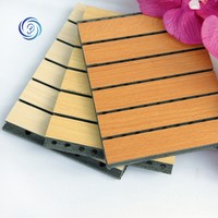Panneau acoustique en céramique et aluminium insonorisant et résistant à l'humidité, style grain de bois, pour décoration murale et plafond