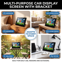 Lecteur publicitaire numérique LCD Android 10 pouces avec carte SIM 4G, lecture en boucle 24h/24 et 7j/7, anti-traces de doigts, pour véhicules, taxis et usage commercial