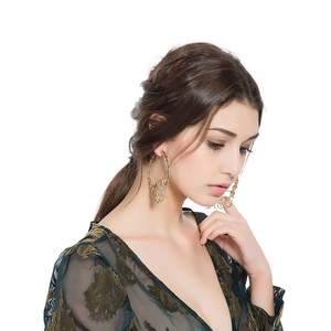 Boucles d'oreilles de grande taille pour femmes, Scorpion, en métal massif et plaqué or, pour fête, nouvelle collection <span class=keywords><strong>2020</strong></span> - Product Image 3