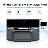 Nouvelle machine d'impression UV à vision CCD automatique de 1200 mm MYJET CCD120, imprimante industrielle à haute précision avec bande transporteuse et numérisation