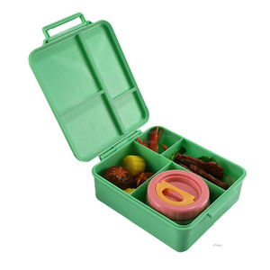 Boîte à lunch en plastique anti-fuite avec logo personnalisé, facile à <span class=keywords><strong>nettoyer</strong></span>, boîte à bento de qualité alimentaire pour les enfants à l'école - Product Image 1