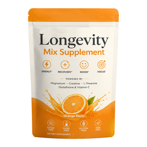 Complément <span class=keywords><strong>de</strong></span> récupération musculaire OEM Longevity Mix avec <span class=keywords><strong>magnésium</strong></span>, créatine, L-théanine, glutathion, vitamine C, saveur orange - Product Image 1