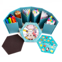 Ensemble de papeterie artistique de peinture pour enfants, prix bas, marqueurs artistiques de dessin, avec Crayon de couleur et Crayon
