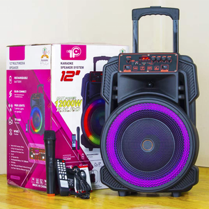 J1205 Haut-parleur de fête sur chariot avec basses puissantes, 12 pouces, dernier modèle, avec adaptateur - Product Image 4