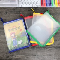 Carpeta de Archivos A4 para Oficina, con Cierre de Cremallera, Malla de Color, Paquete Transparente, Bolsa de Documentos de PVC