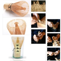 Fouet à matcha en bambou avec logo personnalisé, fouet à matcha traditionnel japonais pour la préparation de la poudre de matcha