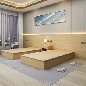 Hotel Bedroom <b>Set</b> <b>Complete</b> Package Standard Double <b>Bed</b> Furniture For Hotel Homestay Rental Rooms Simple Modern Design - Product Image 2