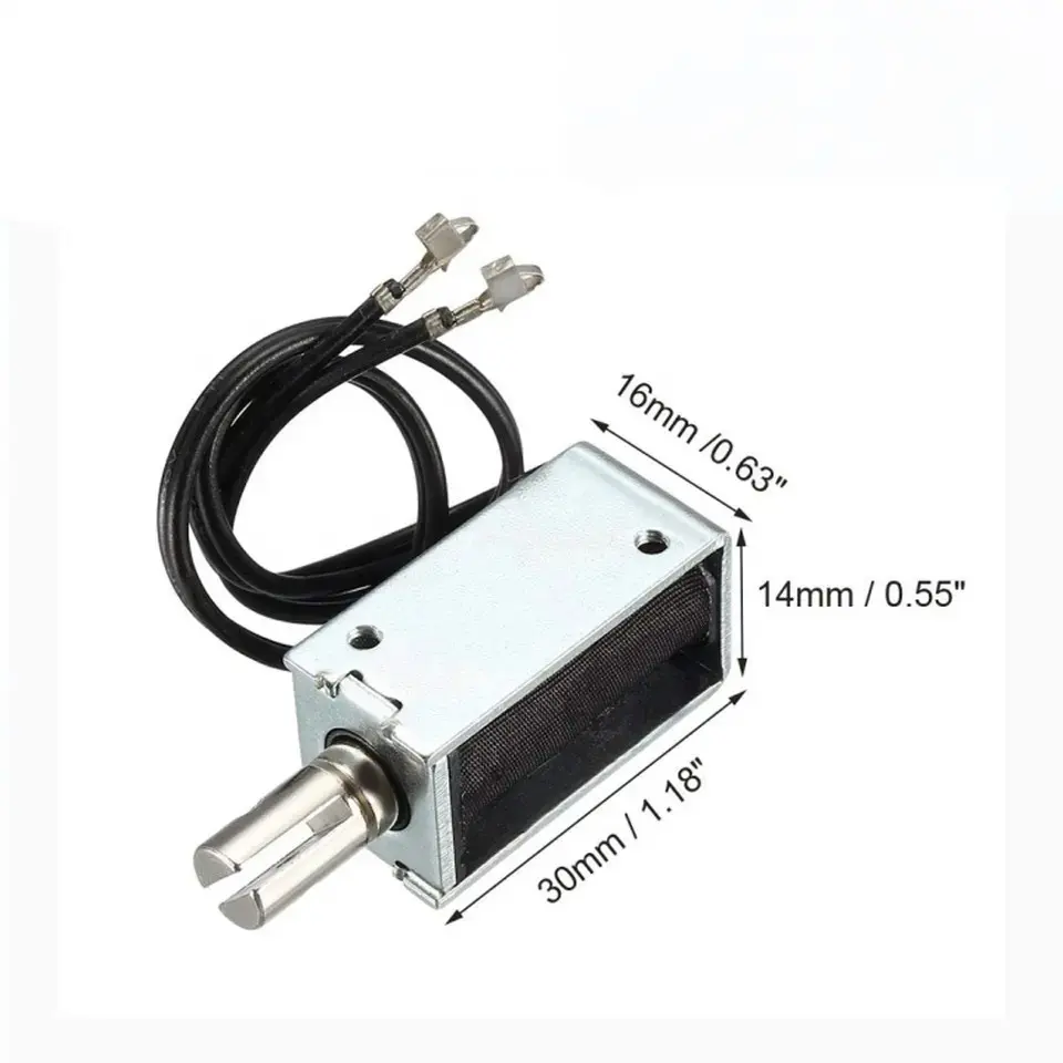 1630Mm Dc 3V/6V Push Pull Type Open Frame Elektrische Lock Pick Elektromagnetische Solenoïde