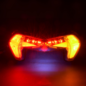 Luces traseras para motocicleta, lámpara de freno trasera con señal de giro, lente ahumada/transparente - Product Image 4