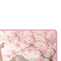Tapis de souris de jeu de style Mori, anime japonais, imprimé cerf et fleurs de cerisier, suivi fluide, antidérapant, 800 x 400 x 3 mm