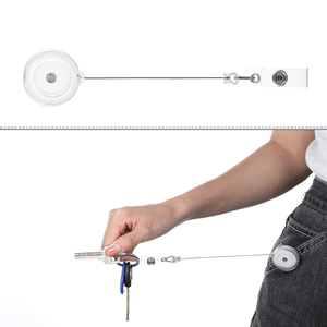 ホットセール昇華ロゴ名ドクターナースPVC半透明ストラップ格納式クリップIDバッジプルリールホルダー - Product Image 5