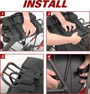 Sac de selle de vélo grande capacité, coque imperméable, sac de vélo pour la conduite, résistant à l'eau, sac de guidon de vélo de montagne, de route, extérieur - Product Image 3