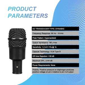 Ensemble de microphones de batterie dynamiques DP72 <span class=keywords><strong>DP7</strong></span> 7 pièces avec étui en aluminium pour enregistrement professionnel en studio et sur scène de groupe de rock - Product Image 6