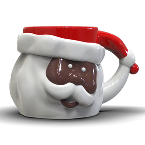 Tasse à café en céramique 3D personnalisée de haute qualité, cadeau de Noël amusant, motif <span class=keywords><strong>homme</strong></span> <span class=keywords><strong>africain</strong></span> à cou torsadé, Père Noël attrape-chapeau - Product Image 1