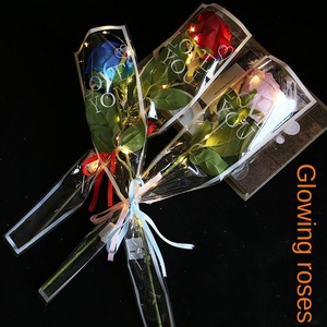 520ดอกกุหลาบเรืองแสงจำลองทำด้วยมือสำหรับแผงลอยตลาดกลางคืนของแฟน - Product Image 3