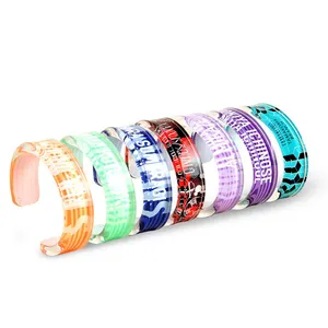 Custom Printed Acrylic Bracelets Factory Wholesale High Quality Plastic Cuff Bracelets Bracelets, Bangles Clear, or Customized