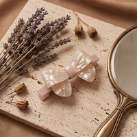 Barrette à cheveux en acétate de cellulose avec nœud, pince décorative pour femmes, accessoires capillaires quotidiens 810078