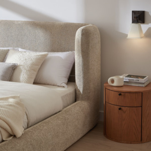 Cadre <span class=keywords><strong>de</strong></span> <span class=keywords><strong>lit</strong></span> Lifely Cocoon minimaliste et confortable en velours capitonné avec tête <span class=keywords><strong>de</strong></span> <span class=keywords><strong>lit</strong></span> haute, tailles King/Queen, <span class=keywords><strong>mousse</strong></span> haute durabilité - Product Image 4