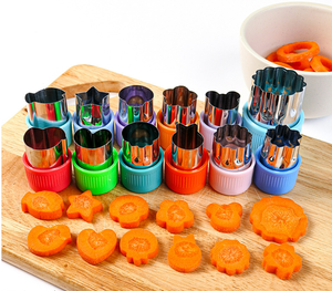 Juego de cortador de frutas y verduras para sándwich de galletas de acero inoxidable de 12 piezas, operación Manual, molde para pastel de Fondant, accesorios de cocina - Product Image 6
