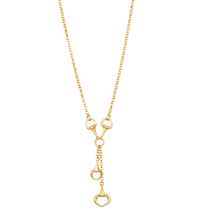 Classico nuovo stile nappa catena a maglie <span class=keywords><strong>lunghe</strong></span> OT collana a ferro di cavallo diamanti gioielli da donna <span class=keywords><strong>con</strong></span> pendente a forma di fiocco di cavallo - Product Image 1