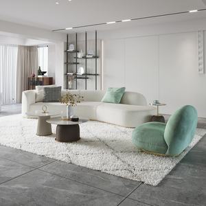 Table basse ronde haut de gamme double, moderne, luxe, en acier inoxydable et laiton, rotative, noire et dorée - Product Image 5